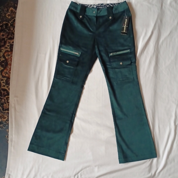 Sharagano "Ellen" Dark Teal Stretch Velvet Corduroy Bootcut Pants NEW Sz. 4 - Picture 8 of 8